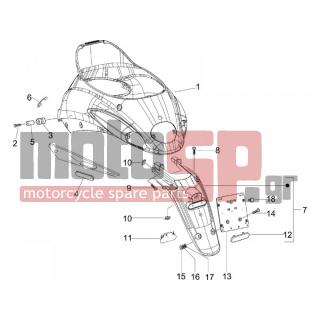 PIAGGIO - LIBERTY 50 4T 2005 - Body Parts - Aprons back - mudguard - 259830 - ΒΙΔΑ SCOOTER