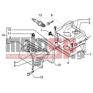 PIAGGIO - LIBERTY 50 4T RST < 2005 - Engine/Transmission - COVER head - 270793 - ΒΙΔΑ D3,8x16