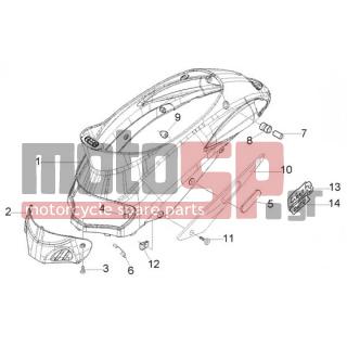 PIAGGIO - LIBERTY 50 4T RST < 2005 - Frame - main cover - 62119500RF - ΠΟΡΤΑΚΙ ΜΠΟΥΖΙ LIBERTY RST ROSSO KARK 81