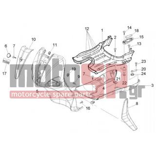 PIAGGIO - LIBERTY 50 4T RST < 2005 - Εξωτερικά Μέρη - Apron front - side sills - spoilers - 62265800F2 - Μάσκα