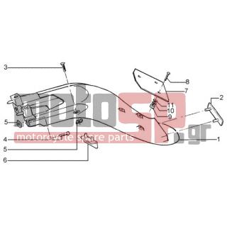 PIAGGIO - LIBERTY 50 4T RST < 2005 - Body Parts - REAR FENDER - 259830 - ΒΙΔΑ SCOOTER