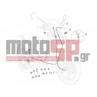 PIAGGIO - LIBERTY 50 4T SPORT 2006 - Frame - cables - 564629 - ΛΑΜΑΚΙ ΠΙΣΩ ΜΑΡΚ VX/R-X8