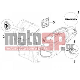 PIAGGIO - LIBERTY 50 4T SPORT 2008 - Εξωτερικά Μέρη - Signs and stickers - 654335 - ΣΗΜΑ 