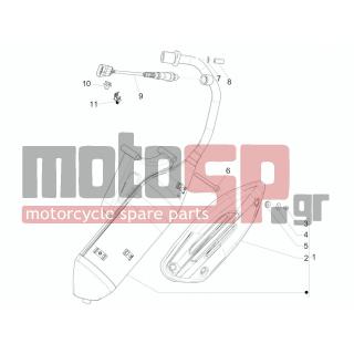 PIAGGIO - LIBERTY 50 IGET 4T 3V 2016 - Exhaust - silencers - 584344 - ΑΙΣΘΗΤΗΡΑΣ ΛΑΜΔΑ SCOOTER 125250 I-325m