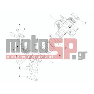 PIAGGIO - LIBERTY 50 IGET 4T 3V 2015 - Engine/Transmission - Throttle body - Injector - Fittings insertion - 1A004052 - Έλασμα στερέωσης σωλήνα καυσίμου