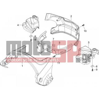 PIAGGIO - BEVERLY 250 CRUISER E3 2009 - Body Parts - COVER steering - 653585 - ΚΑΠΑΚΙ ΒΑΣΗΣ ΤΙΜ BEVERLY CRUISER AΒΑΦΟ