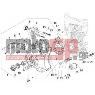 PIAGGIO - MP3 125 2008 - Engine/Transmission - COVER flywheel magneto - FILTER oil - 831255 - ΚΑΠΑΚΙ ΒΑΛΒΙΔΑΣ GT 200-X9 200-X8 200