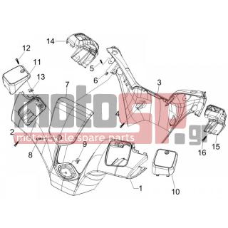 PIAGGIO - MP3 125 2008 - Body Parts - COVER steering - 581175 - ΒΙΔΑ ΦΕΡΙΓΚ NRG EXTR-RUNNER RST-BEV 500