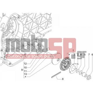 PIAGGIO - MP3 125 2008 - Engine/Transmission - driving pulley - CM144403 - ΒΑΡΙΑΤΟΡ SCOOTER 125 CC 4Τ