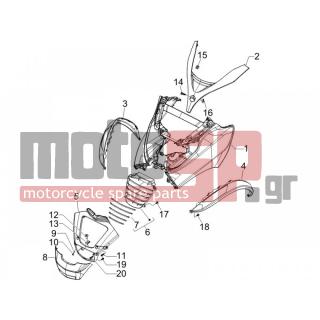 PIAGGIO - MP3 125 2008 - Body Parts - mask front - 258249 - ΒΙΔΑ M4,2x19 (ΛΑΜΑΡΙΝΟΒΙΔΑ)