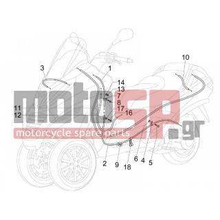 PIAGGIO - MP3 125 2007 - Frame - cables - 434541 - ΒΙΔΑ M6X16 SCOOTER CL10,9