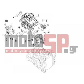 PIAGGIO - MP3 125 IBRIDIO 2009 - Engine/Transmission - Throttle body - Injector - Fittings insertion - 828152 - ΒΙΔΑ