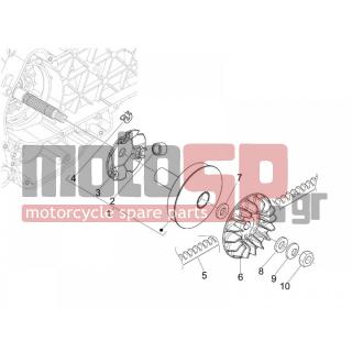 PIAGGIO - MP3 125 IE 2008 - Engine/Transmission - driving pulley - 840533 - ΡΟΔΕΛΑ ΒΑΡΙΑΤΟΡ 12.1x36x2