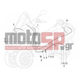 PIAGGIO - MP3 125 IE 2009 - Frame - cables - 845978 - ΛΑΜΑΚΙ ΣΤΗΡΙΞΗΣ