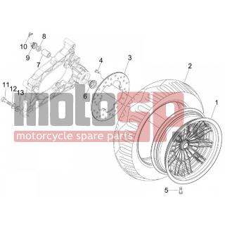 PIAGGIO - MP3 125 IE TOURING 2012 - Frame - rear wheel - 597679 - ΒΑΛΒΙΔΑ ΤΡΟΧΟΥ TUBELESS