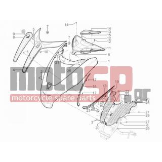 PIAGGIO - MP3 125 YOURBAN ERL 2012 - Body Parts - mask front - CM178604 - ΒΙΔΑ TORX