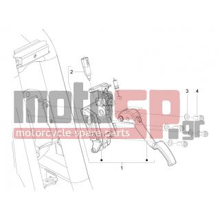 PIAGGIO - MP3 125 YOURBAN ERL 2013 - Frame - Pedals - Levers
