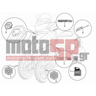 PIAGGIO - MP3 125 YOURBAN ERL 2012 - Body Parts - Signs and stickers - 624554 - ΣΗΜΑ ΠΟΔΙΑΣ 