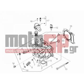 PIAGGIO - MP3 125 YOURBAN ERL 2013 - Κινητήρας/Κιβώτιο Ταχυτήτων - Group head - valves