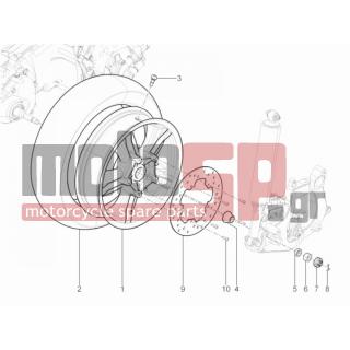 PIAGGIO - MP3 125 YOURBAN ERL 2012 - Frame - rear wheel