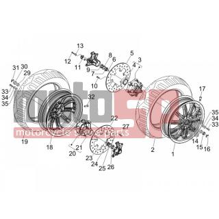 PIAGGIO - MP3 250 2007 - Πλαίσιο - front wheel - 177609 - ΑΣΦΑΛΕΙΑ ΤΡΟΧΟΥ ΕΜΠΡΟΣ