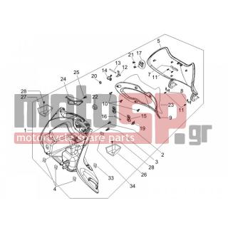 PIAGGIO - BEVERLY 250 CRUISER E3 2009 - Body Parts - Storage Front - Extension mask - 297498 - ΒΙΔΑ M3x12