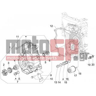 PIAGGIO - MP3 250 IE LT 2008 - Κινητήρας/Κιβώτιο Ταχυτήτων - COVER flywheel magneto - FILTER oil