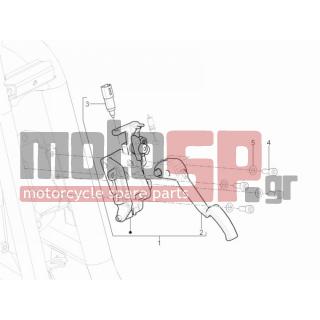 PIAGGIO - MP3 300 4T 4V IE ERL IBRIDIO 2013 - Frame - Pedals - Levers - 647818 - ΛΕΒΙΕΣ ΠΑΡΚΑΡΙΣΜΑΤΟΣ MP3 300