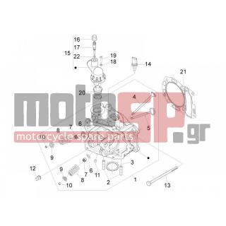 PIAGGIO - MP3 300 4T 4V IE ERL IBRIDIO 2013 - Engine/Transmission - Group head - valves - 848168 - ΦΛΑΝΤΖΑ ΚΕΦ/ΚΥΛ SCOOTER 300 