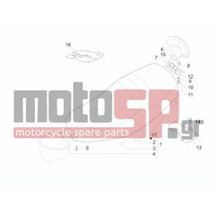 PIAGGIO - MP3 300 4T 4V IE LT IBRIDIO 2011 - Body Parts - Saddle / Seats - 297498 - ΒΙΔΑ M3x12
