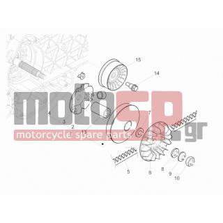 PIAGGIO - MP3 300 IE LT TOURING 2011 - Engine/Transmission - driving pulley - 840533 - ΡΟΔΕΛΑ ΒΑΡΙΑΤΟΡ 12.1x36x2