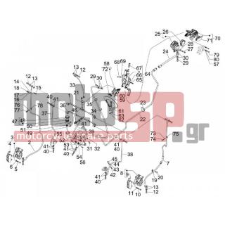 PIAGGIO - MP3 300 IE LT TOURING 2011 - Φρένα - brake lines - Brake Calipers
