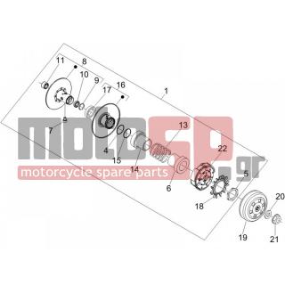 PIAGGIO - BEVERLY 250 E3 2007 - Engine/Transmission - drifting pulley - 482305 - ΦΤΕΡΩΤΗ ΚΟΜΠΛΕΡ SCOOTER 125300 CC 4T