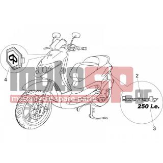 PIAGGIO - BEVERLY 250 E3 2007 - Εξωτερικά Μέρη - Signs and stickers