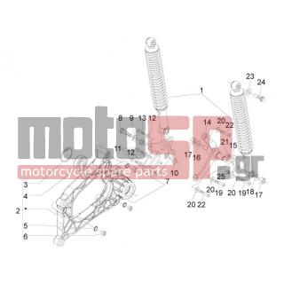 PIAGGIO - MP3 300 IE TOURING 2011 - Suspension - Place BACK - Shock absorber - 58511R - ΑΜΟΡΤΙΣΕΡ ΠΙΣΩ MP3 125300 LT