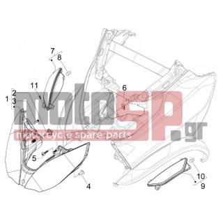 PIAGGIO - MP3 300 IE TOURING 2011 - Electrical - Lights ahead - Flash - 575249 - ΒΙΔΑ M6x22 ΜΕ ΑΠΟΣΤΑΤΗ