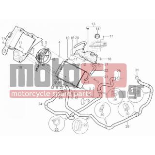 PIAGGIO - MP3 300 YOURBAN ERL 2014 - Engine/Transmission - cooling installation - AP8221218 - ΔΑΚΤΙΛΙΔΗ