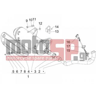 PIAGGIO - BEVERLY 250 E3 2007 - Exhaust - silencers - 599208 - ΒΙΔΑ ΠΙΣ ΦΑΝΟΥ Μ8Χ35