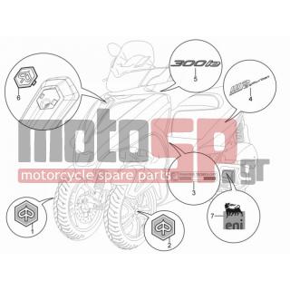 PIAGGIO - MP3 300 YOURBAN ERL 2014 - Body Parts - Signs and stickers - 624554 - ΣΗΜΑ ΠΟΔΙΑΣ 