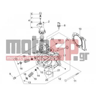 PIAGGIO - BEVERLY 250 E3 2007 - Engine/Transmission - Group head - valves - 842360 - ΤΑΠΑ ΝΕΡΟΥ ΚΥΛΙΝΔΡΟΥ M6X10 SCOOTER