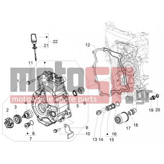 PIAGGIO - MP3 300 YOURBAN LT ERL 2011 - Κινητήρας/Κιβώτιο Ταχυτήτων - COVER flywheel magneto - FILTER oil