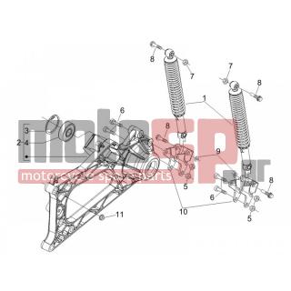 PIAGGIO - MP3 400 RL TOURING 2011 - Suspension - Place BACK - Shock absorber - 82545R - ΡΟΥΛΕΜΑΝ ΠΙΣΩ ΤΡΟΧΟΥ SCOOTER (17X47X14)