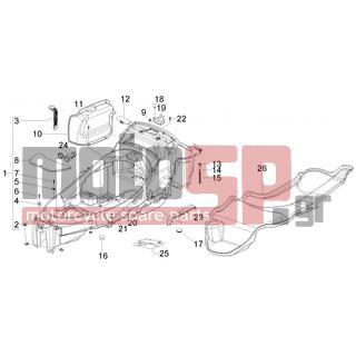 PIAGGIO - MP3 400 RL TOURING 2011 - Body Parts - bucket seat - 254485 - ΑΣΦΑΛΕΙΑ ΜΕΓΑΛΗ (6Χ100 MM)