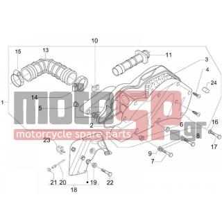 PIAGGIO - BEVERLY 250 E3 2007 - Engine/Transmission - Air filter - 624812 - ΚΑΠΑΚΙ ΦΙΛΤΡΟΥ ΑΕΡΑ BEVERLY 250 E3