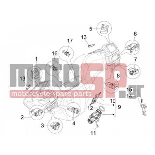 PIAGGIO - MP3 500 RL SPORT - BUSIBESS 2012 - Electrical - Push buttons - Switches - 642032 - ΒΑΛΒΙΔΑ ΜΑΝ ΣΤΟΠ-ΜΙΖΑ SCOOTER (ΦΙΣ)