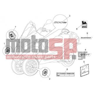 PIAGGIO - MP3 500 RL SPORT - BUSIBESS 2012 - Εξωτερικά Μέρη - Pictures and decorative strips