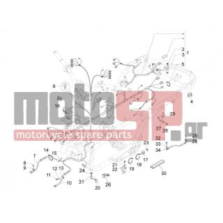 PIAGGIO - MP3 500 RL SPORT - BUSIBESS 2012 - Frame - main cable group - 969296 - ΒΙΔΑ M6X10