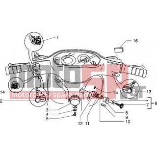 PIAGGIO - NRG EXTREME < 2005 - Electrical - Switches horn - 562522 - ΤΑΠΑ ΚΑΠΑΚ ΤΙΜ ΕΣ RUNNER-EXTRE