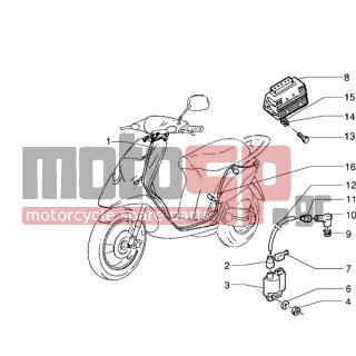 PIAGGIO - NRG EXTREME < 2005 - Ηλεκτρικά - Cable Group-regulator-coil HV - 16406 - Spring washer 6,4x11,8x1
