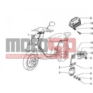 PIAGGIO - NRG MC2 < 2005 - Electrical - Electrical devices - 294398 - ΜΠΟΥΤΟΝ ΜΙΖΑΣ SCOOTER-ΑΡΕ 50
